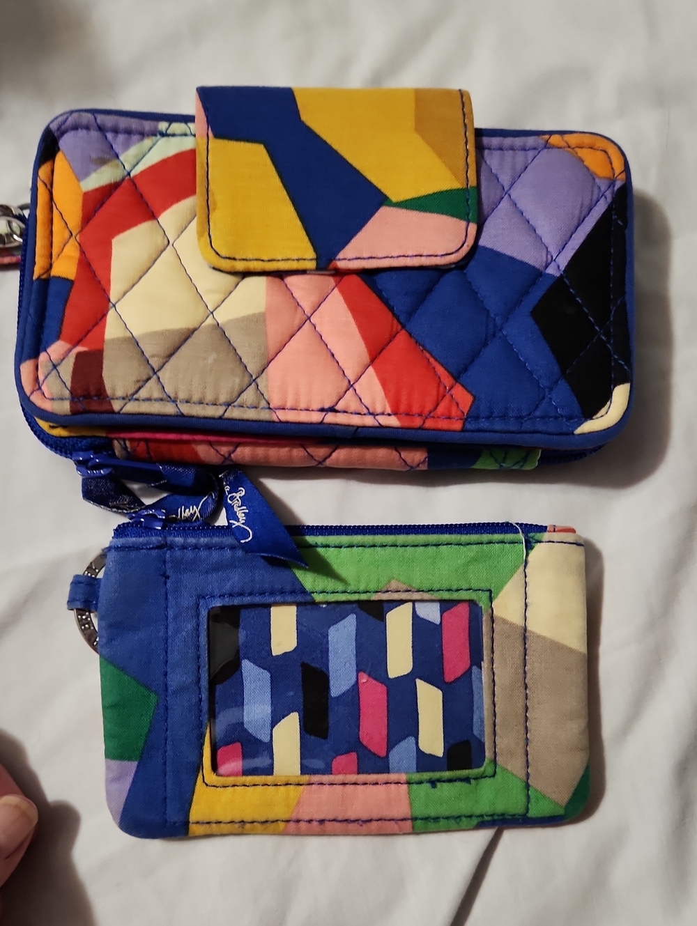 Vera Bradley Bright Multicolor Quilted Wallet & Card Case Set